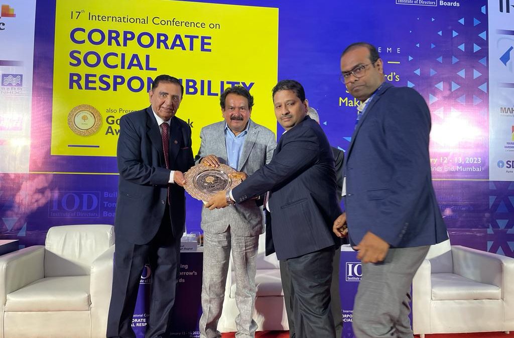 EIL conferred with Golden Peacock Award for Corporate Social Responsibility